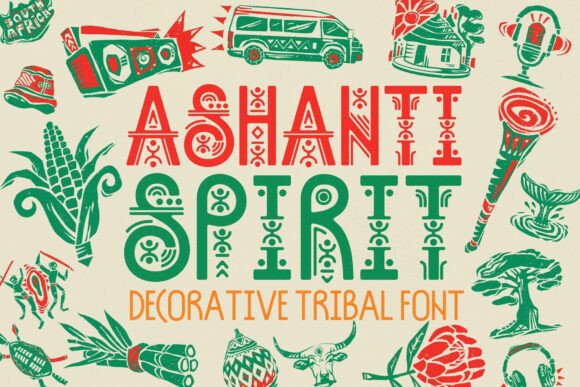 Ashanti Spirit: A Bold African Tribal Font for Editorial Design