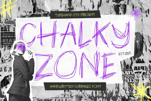 Chalky Zone Handwritten Font for Craft Projects
