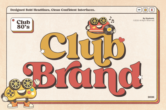 Club Brand Font for Bold and Vintage-Inspired Branding