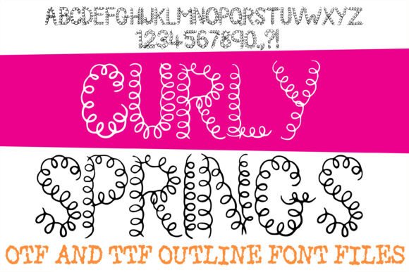 Curly Springs Font: A Whimsical Display Typeface for Creative Projects