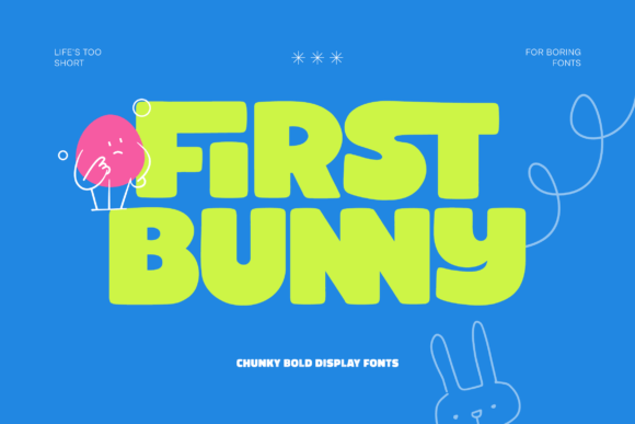 First Bunny: A Bold Display Font for Vibrant Editorial Projects