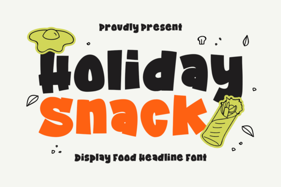 Holiday Snack Font for Festive Editorial Design