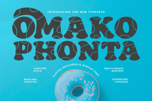 Omako Phonta: A Psychedelic Display Font for Bold Campaigns