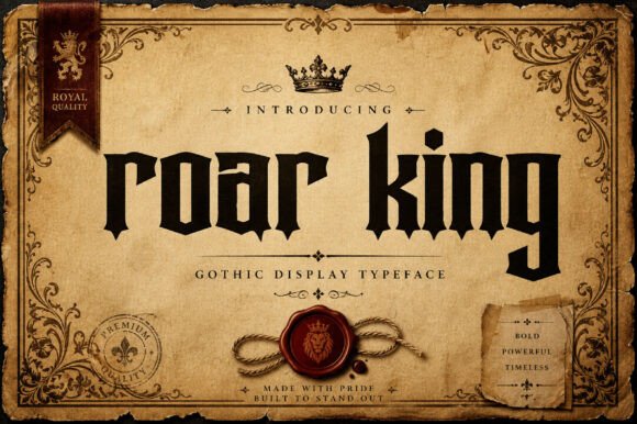 Roar King: A Bold Display Font for Strong Branding