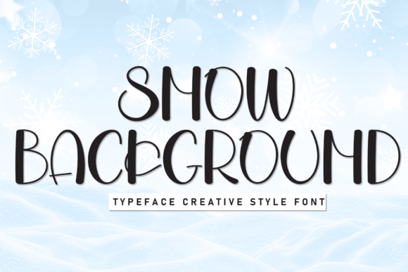 Snow Background Font for Whimsical Handmade Creations