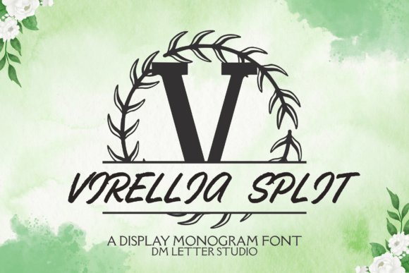 Virellia Split Monogram Font for Handmade Creations